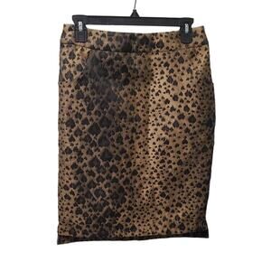 Ziyi Funky Leopard Print Pencil Skirt Large Junior ~ Casual ~ Office ~ Party